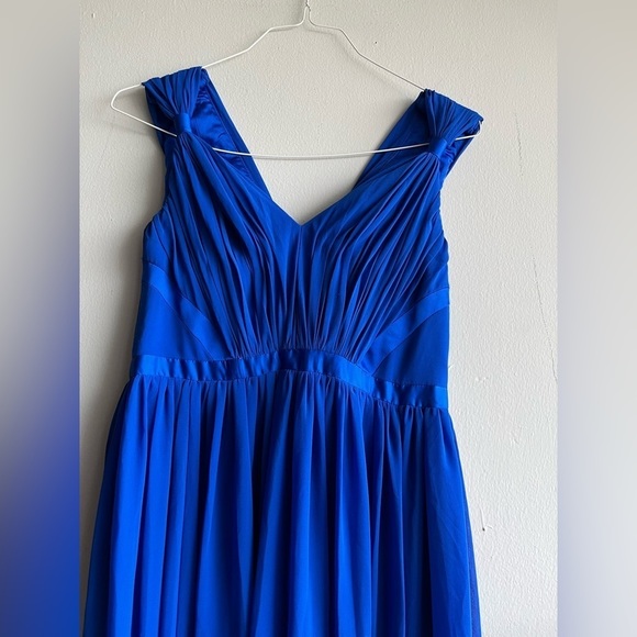 Blue Vera Wang Greek Style Maxi Dress Size 6 Royal Blue - Picture 6 of 12